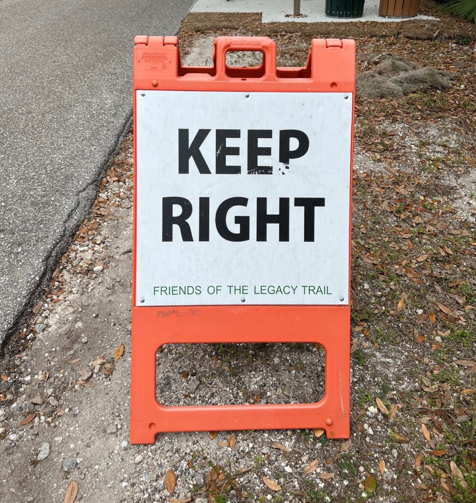 Sign from the Legacy Trail