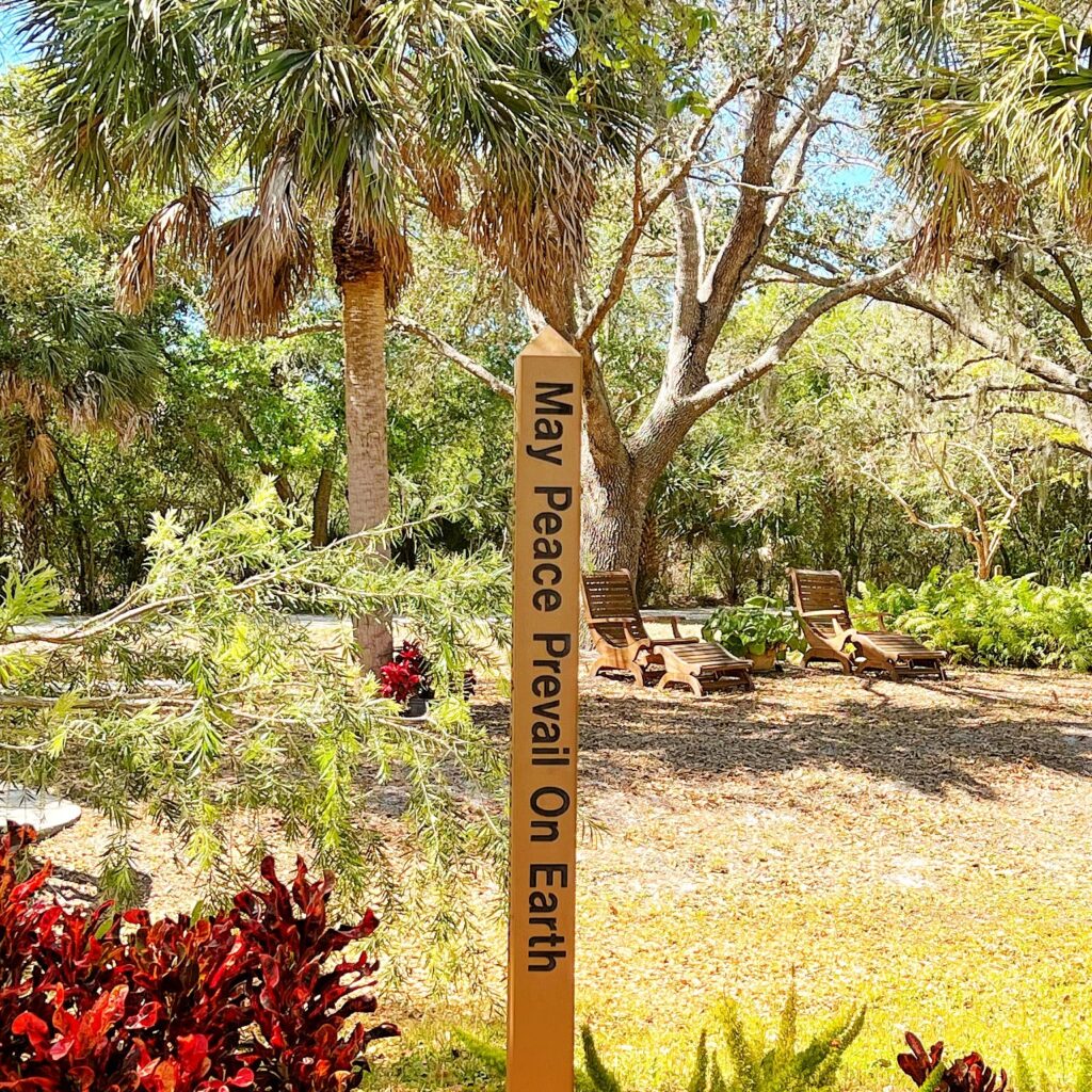 Signpost in Unity Church Garden