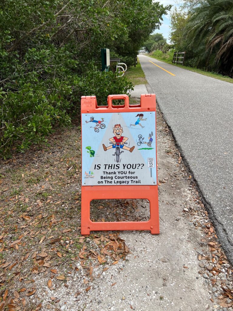 Sign from the Lecacy Trail