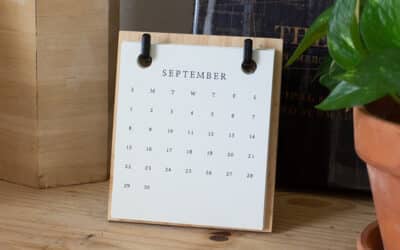 calendar page on desk