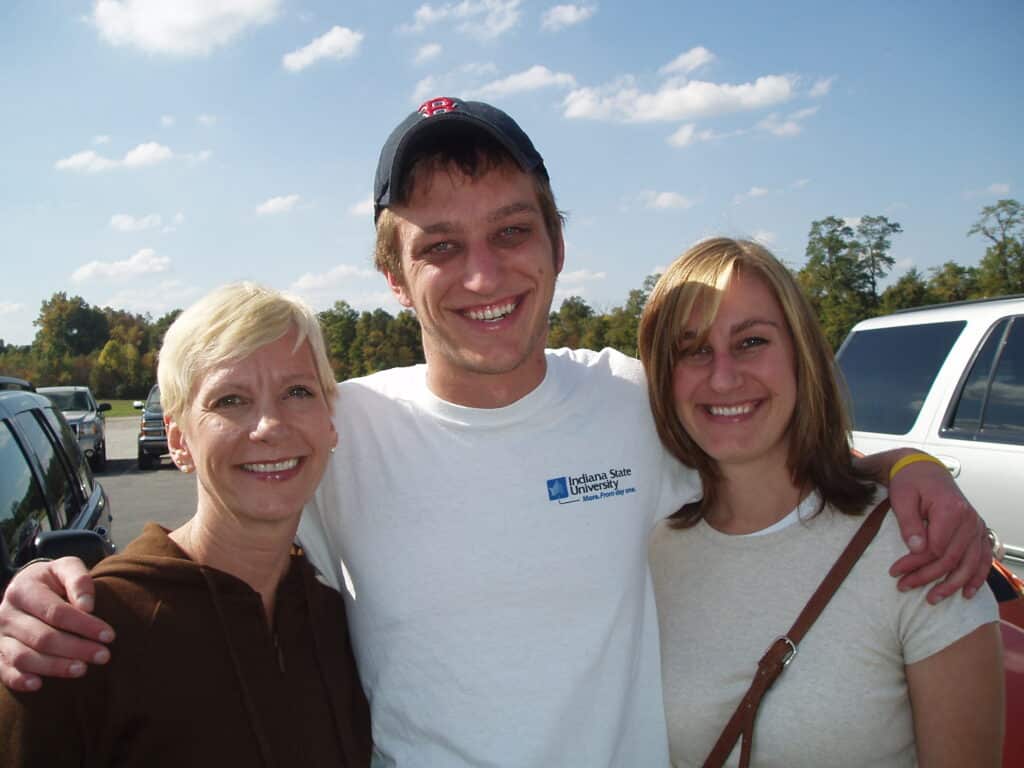 A mom with her two kids the day before she starts cancer treatment.