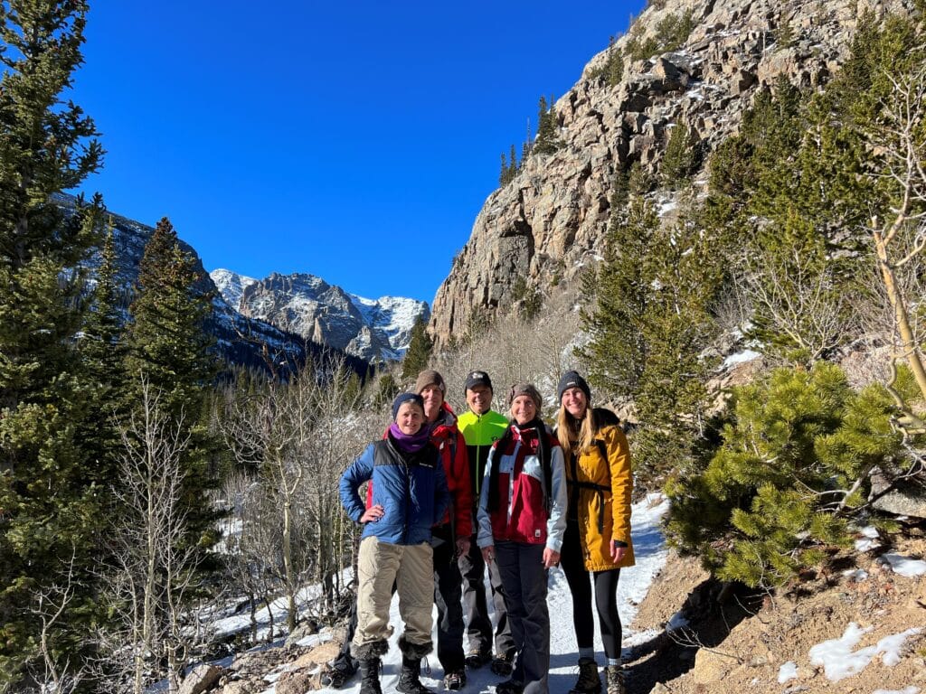 A group of Hikers in Rocky Mountain National Park