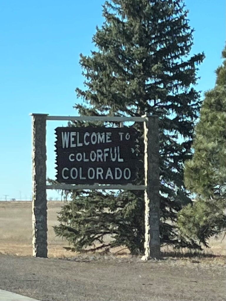 Welcome Sign Colorado State Line