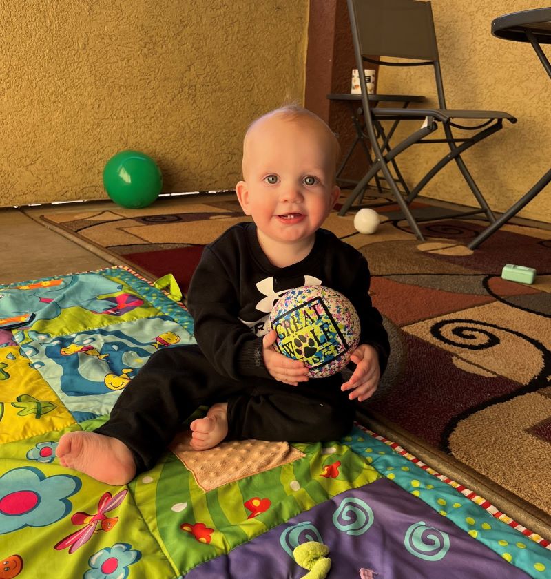 One-Year old Boy with a sweet smile.