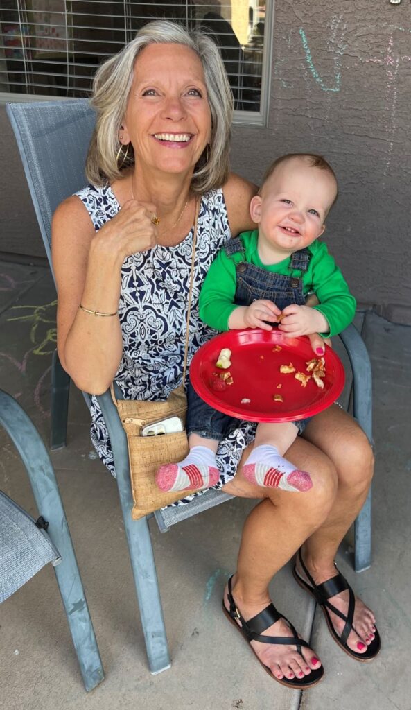 Nana and Ben at big sister's birthday party