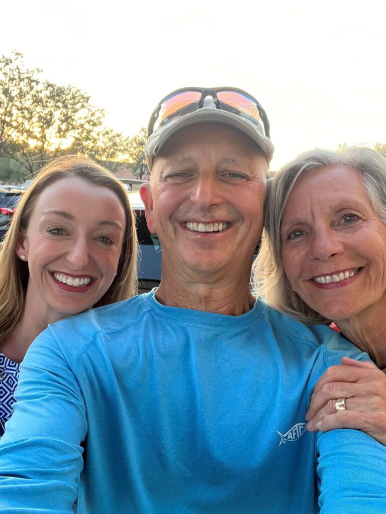 Father, daughter, wife selfie