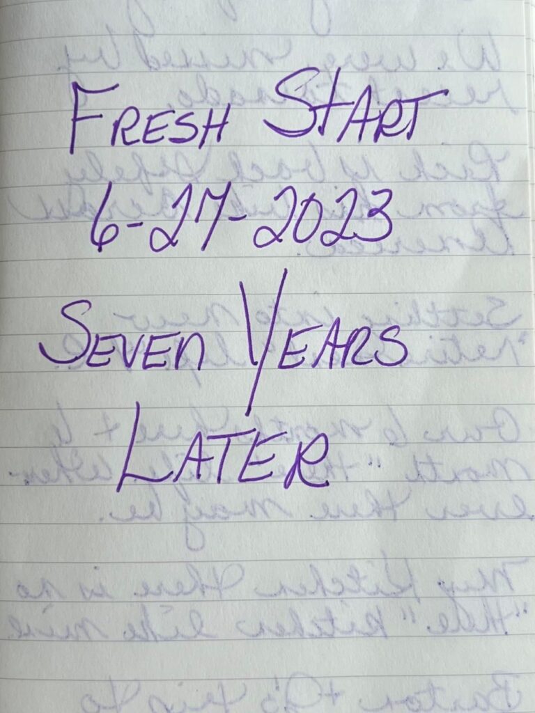 A fresh start in a found journal.