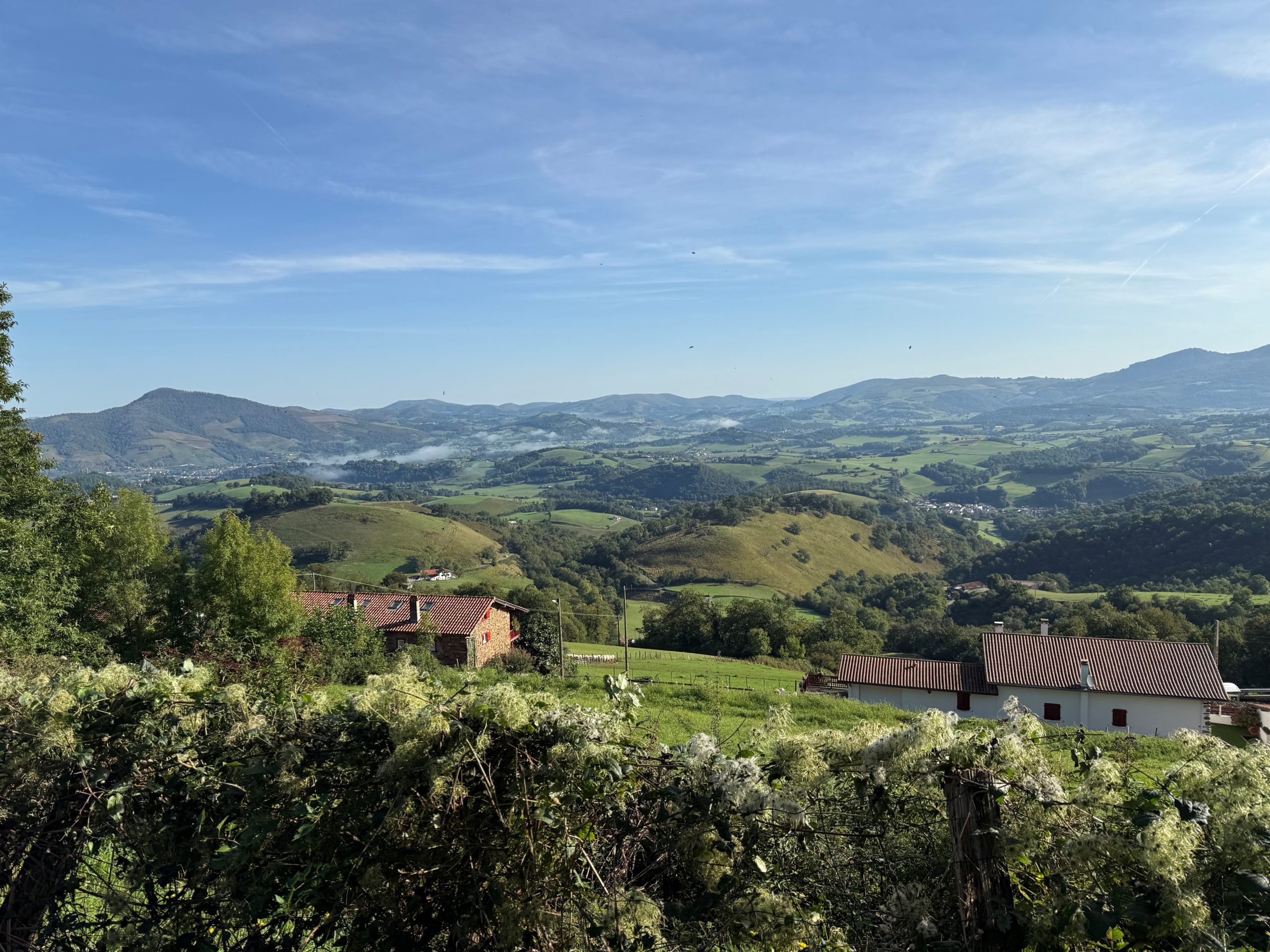 View from the hike from Orisson, France to Roncesvalles, Spain on the Camino de Santiago Frances