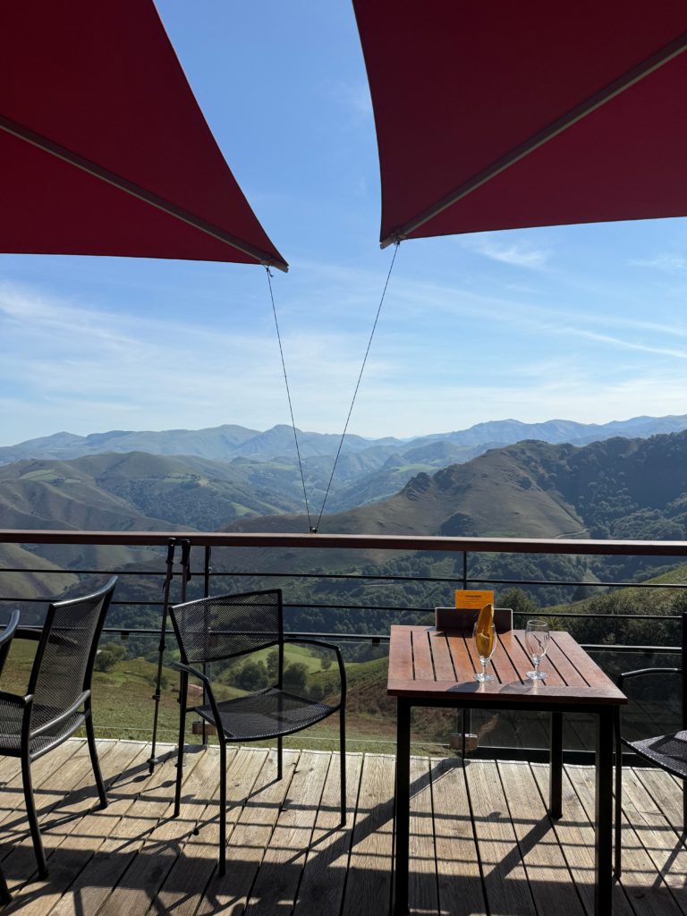 The patio at Orisson.