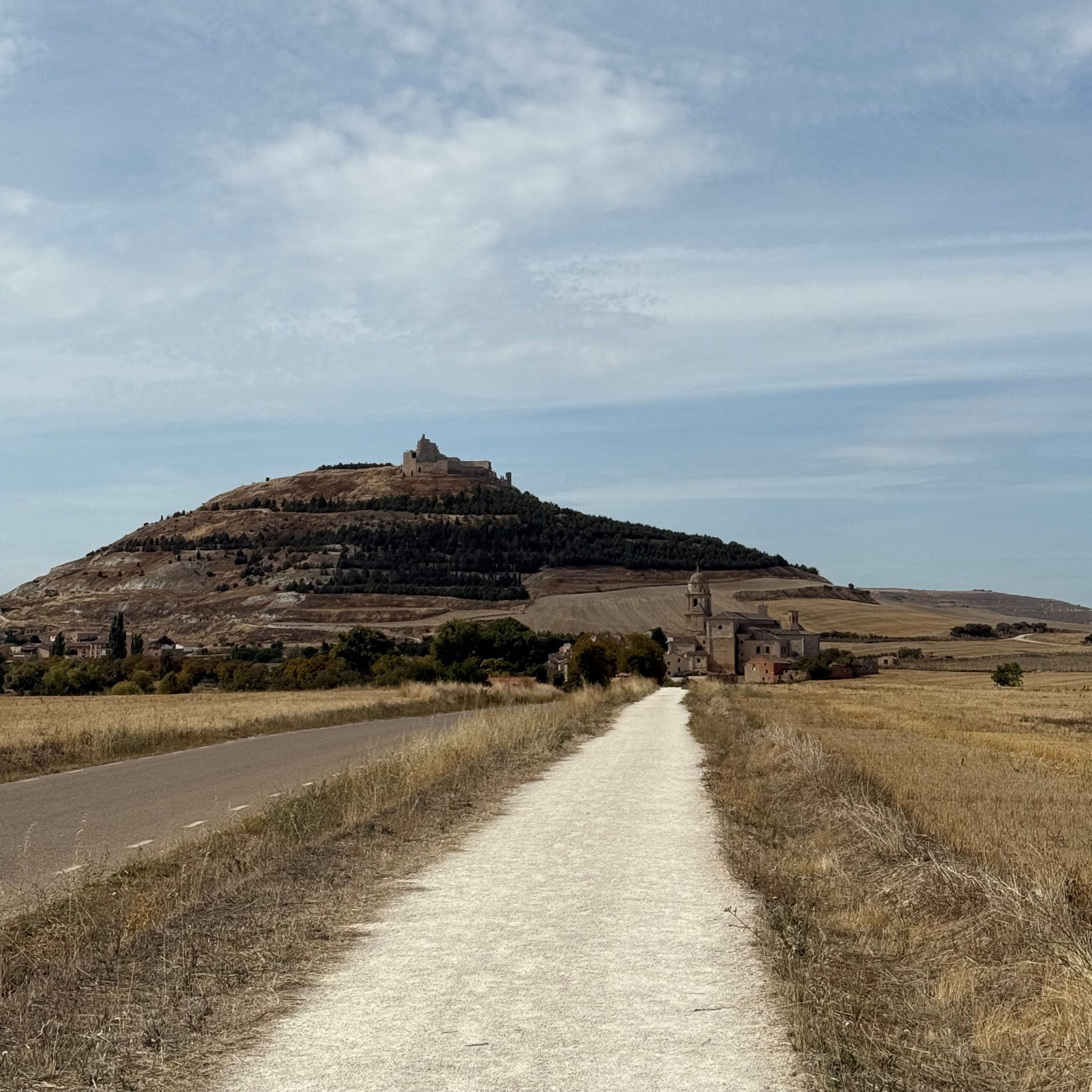 Camino de Santiago pathway into Castillo de Castrojeriz
